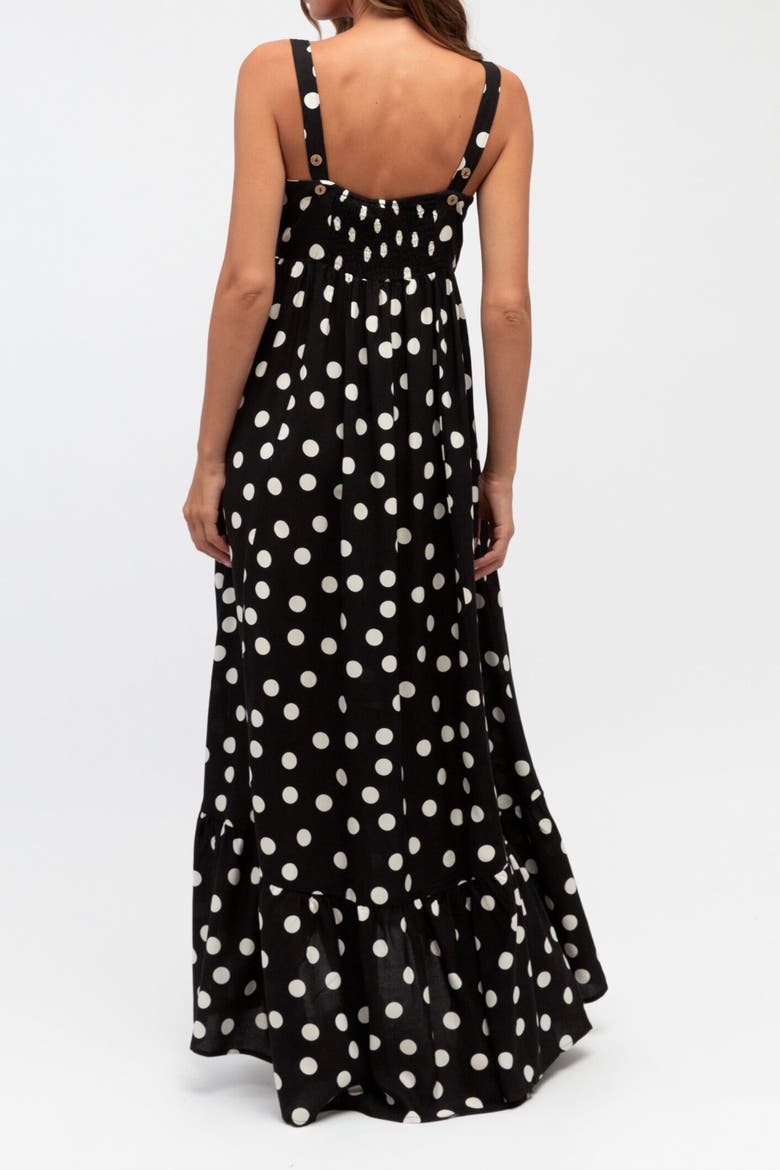 Spoty Maxi Dress, Alternate, color, Black