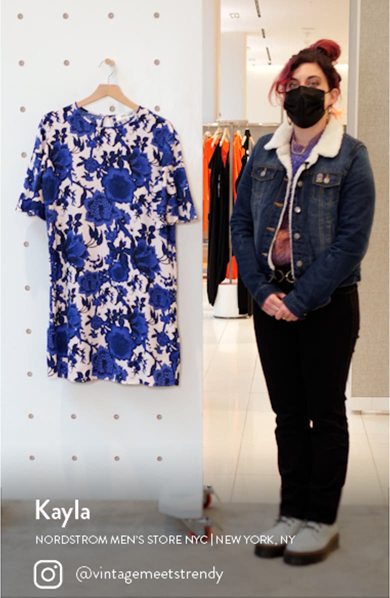 DVF Arlene Floral Shift Dress, sales video thumbnail