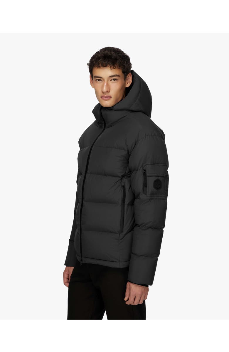 Quartz Co. DAWSON | Hooded Recycled Down Winter Jacket, Alternate, color, Black