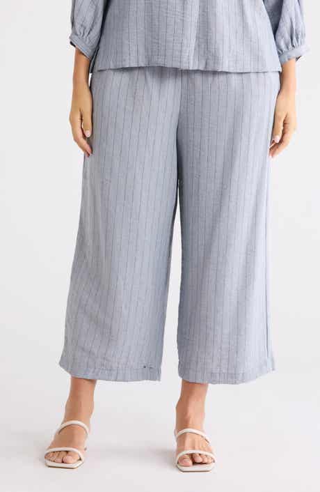 MAX STUDIO Tie Waist Wide Leg Pants