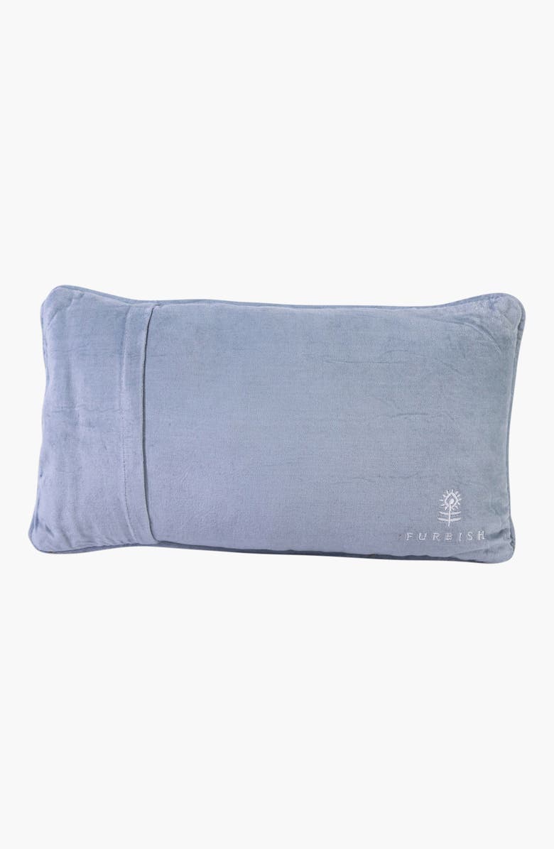 Furbish Let's Get Lit Needlepoint Pillow, Alternate, color, Blue