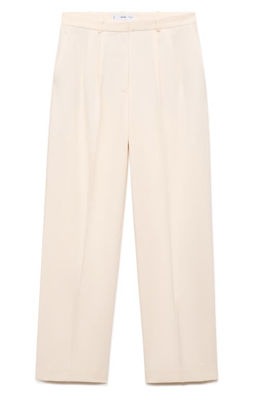 Mango Pleated Straight Leg Pants In Multi