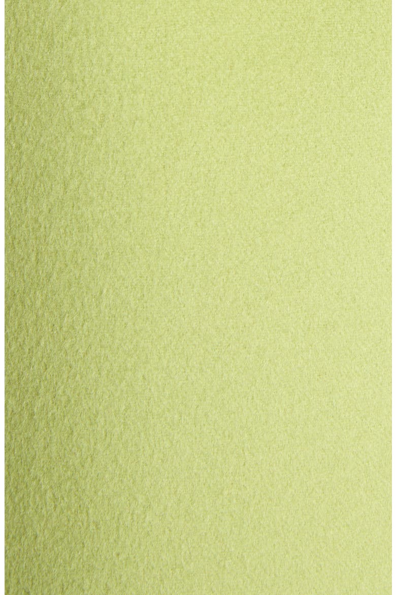 Compact Drape Wool & Cashmere Jacket with Genuine Shearling Cuffs, Alternate, color, LIGHT GREEN