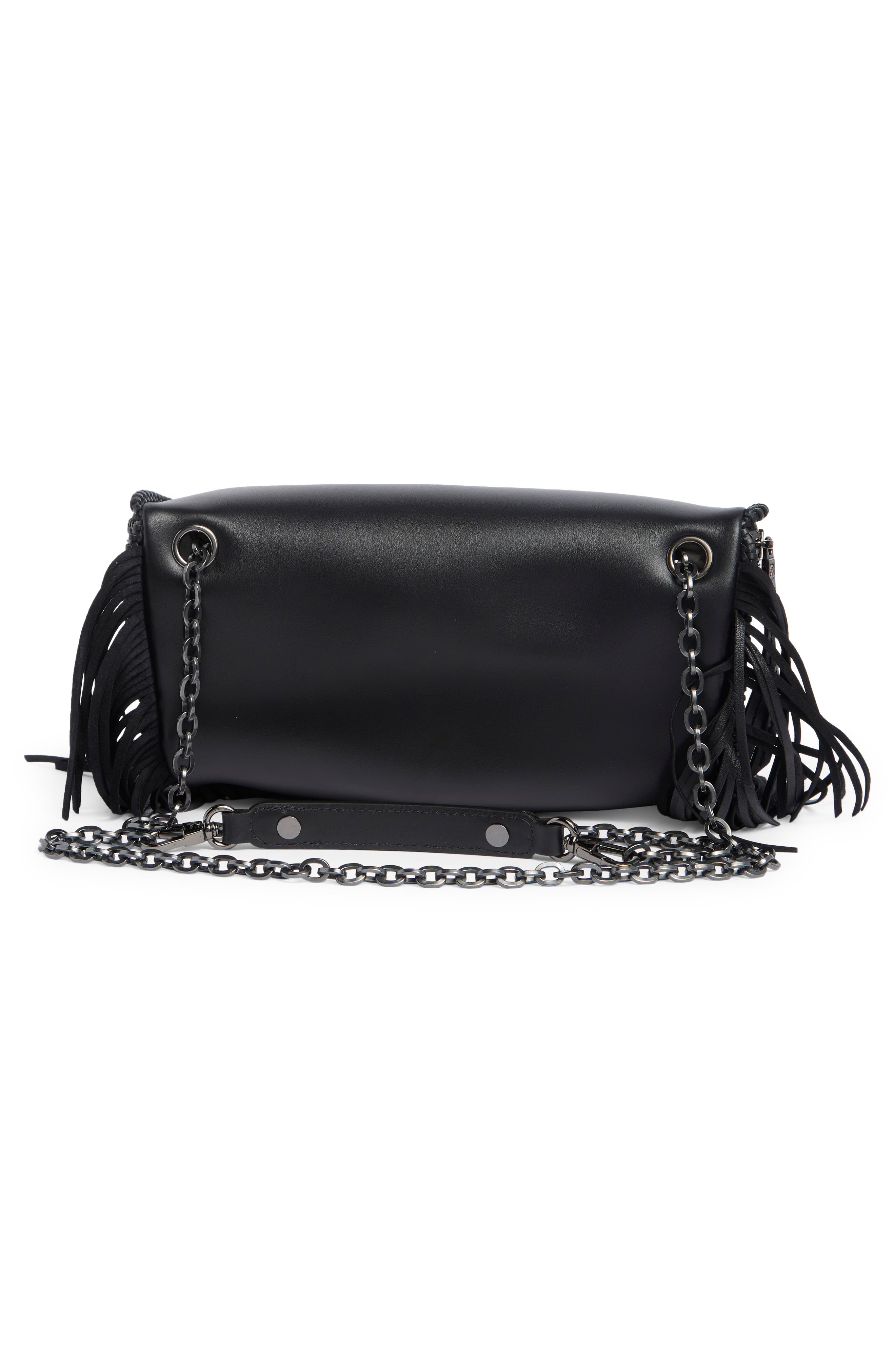 Longchamp Amazone Leather Belt Bag, Alternate, color, Black