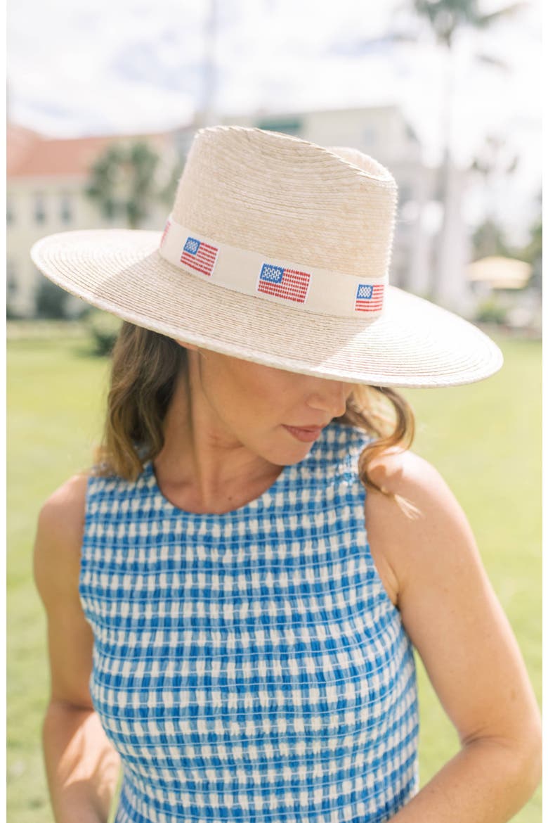 America Sun Hat, Alternate, color, LIGHT BEIGE