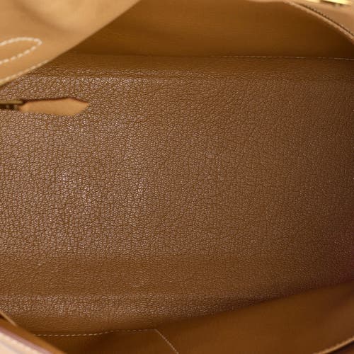 Pre-owned Hermes Hermes Kelly Handbag Brown Courchevel With Gold Hardware 35 In Gold