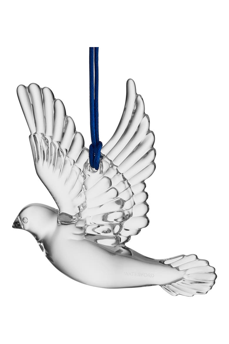 Dove of Peace Crystal Ornament, Alternate, color, WHITE