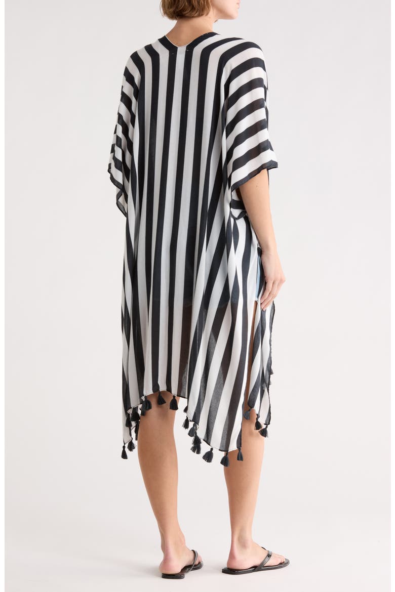 Print Tassel Duster, Alternate, color, BLACK CABANA STRIPE