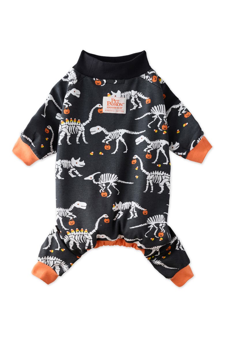 The Ultimate Snooze Organic Cotton Dog Pajamas, Alternate, color, CANDY SAURUS