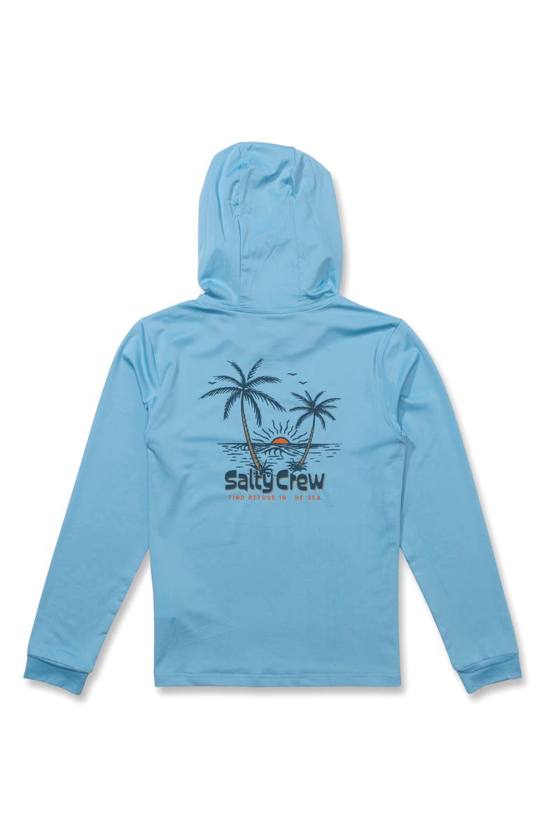 Salty Crew Kids' View Point Sunshirt Hooded Rashguard, Alternate, color, Skyline