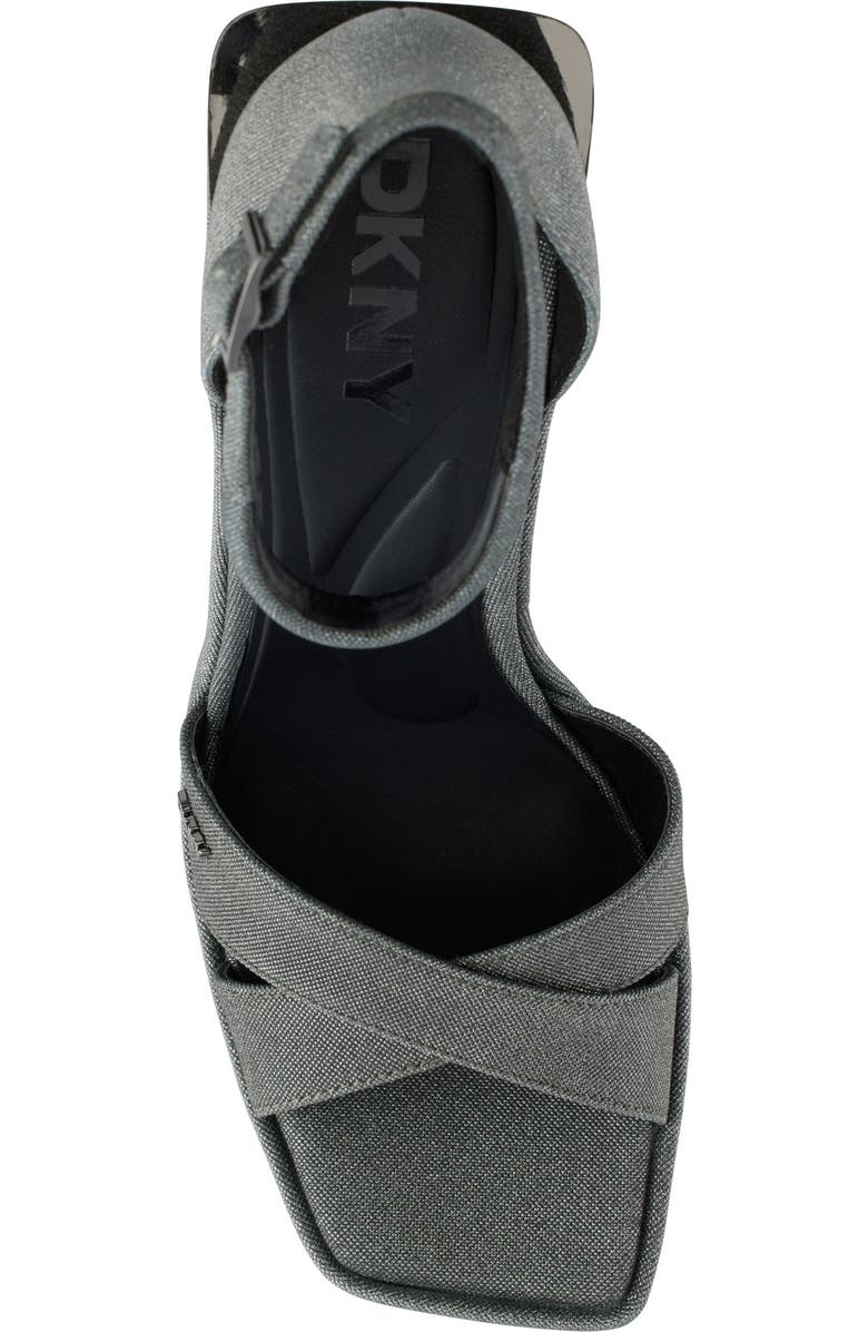 DKNY Linda Ankle Strap Platform Sandal, Alternate, color, Graphite