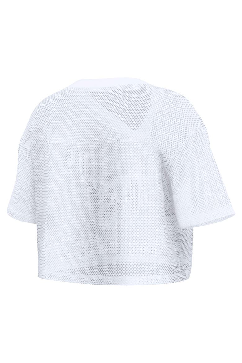 Women's Fanatics White Pittsburgh Steelers Oversized Mesh Cropped V-Neck Jersey, Alternate, color, White