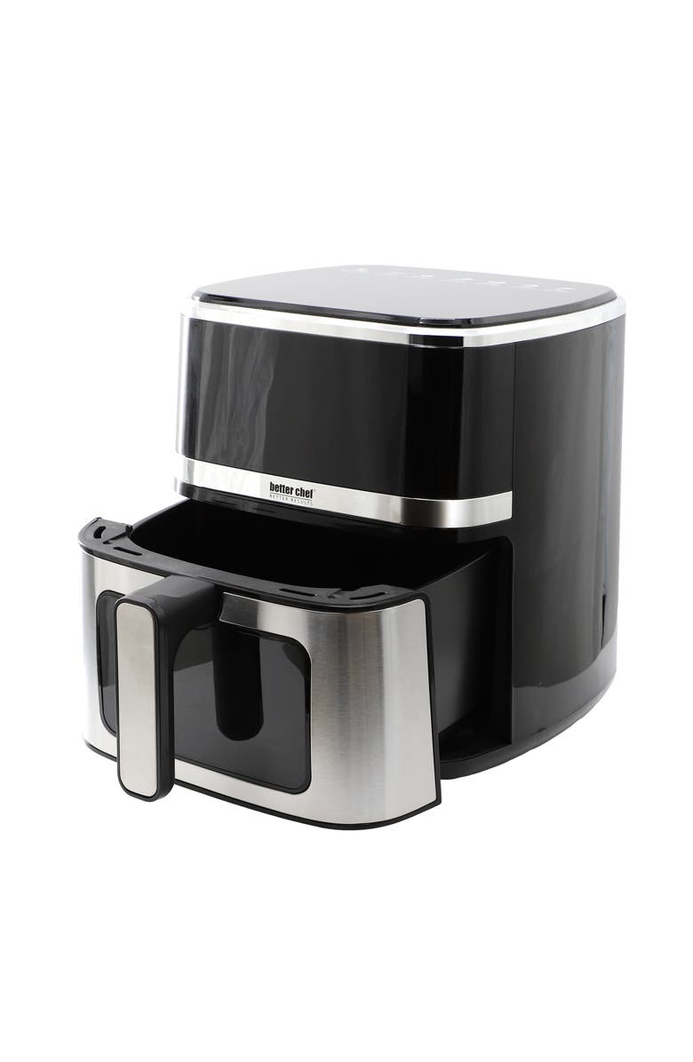 Better Chef 5.3 Quart Digital Display Air Fryer with Touch Controls in Silver, Alternate, color, Black