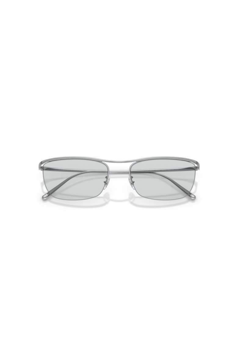 55mm Rectangle optical glasses, Alternate, color, Silver