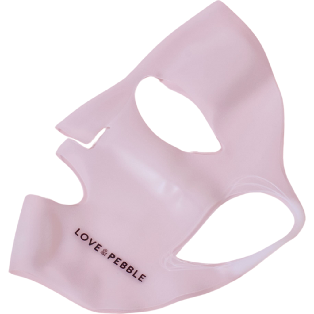 Love and pebble Silicone Reusable Face Mask in White  product