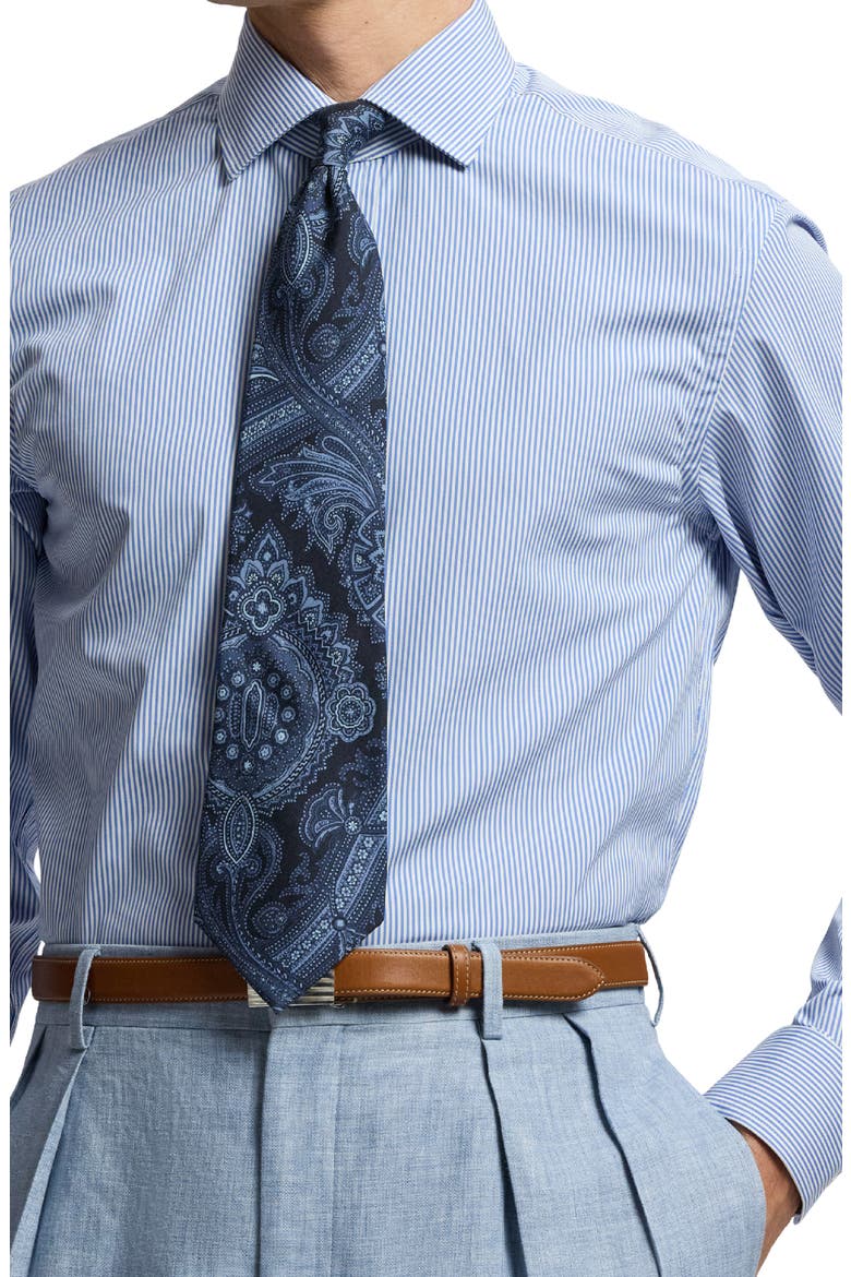 Paisley Silk Twill Tie, Alternate, color, NAVY