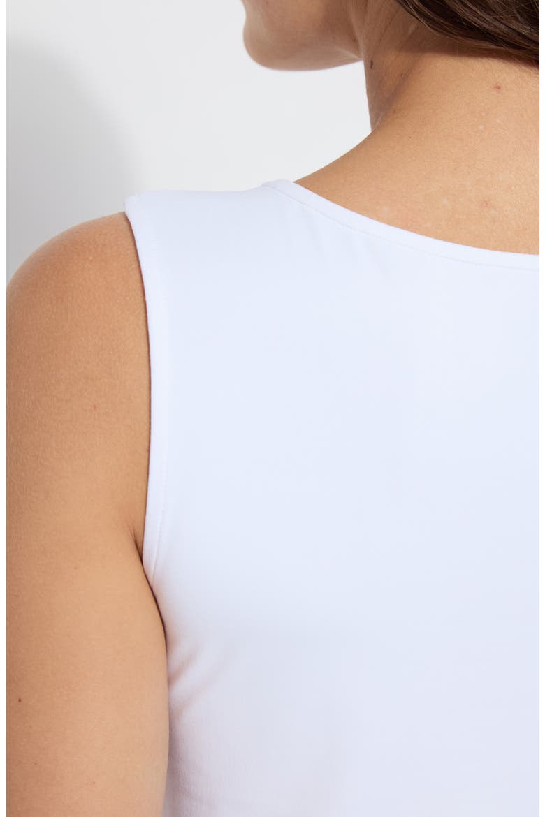 'Lyssentials Evie Scoop Neck Tank, Alternate, color, WHITE