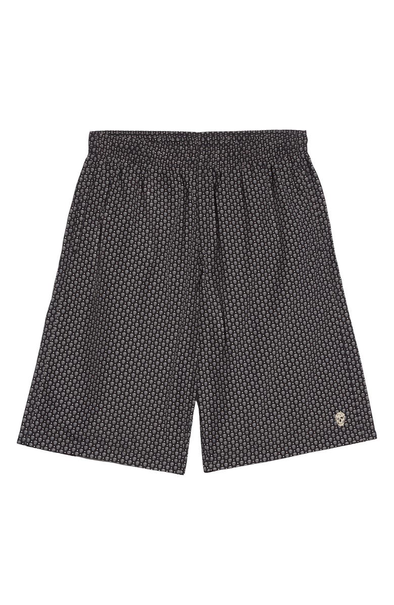 McQueen Men's Skull Long Swim Trunks, Alternate, color, 