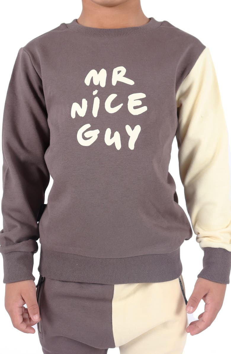 TINY TRIBE Kids' Nice Guy Colorblock Sweatshirt, Alternate, color, 