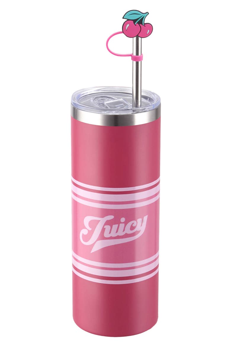 24-Ounce Glam Sip Water Bottle, Main, color, HOT PINK VARSITY