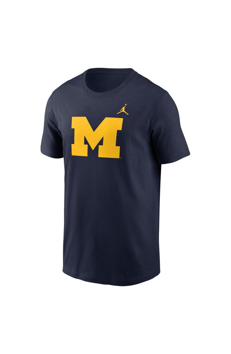 Jordan Brand Men's Jordan Brand Navy Michigan Wolverines Primetime Evergreen Logo T-Shirt, Alternate, color, 