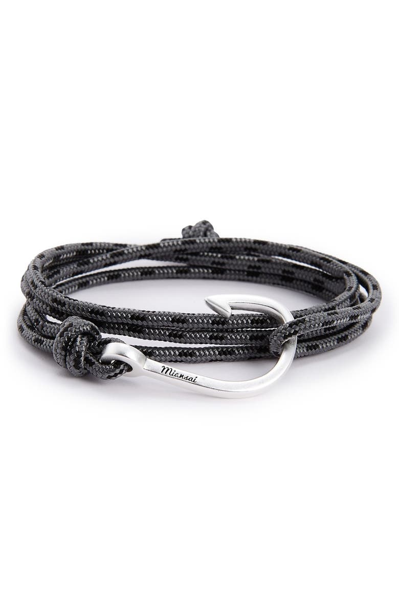 Miansai Hook & Rope Wrap Bracelet, Main, color, 
