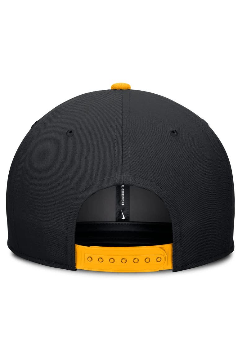 Men's Nike Black/Gold Pittsburgh Pirates Pro Performance Snapback Hat, Alternate, color, Black
