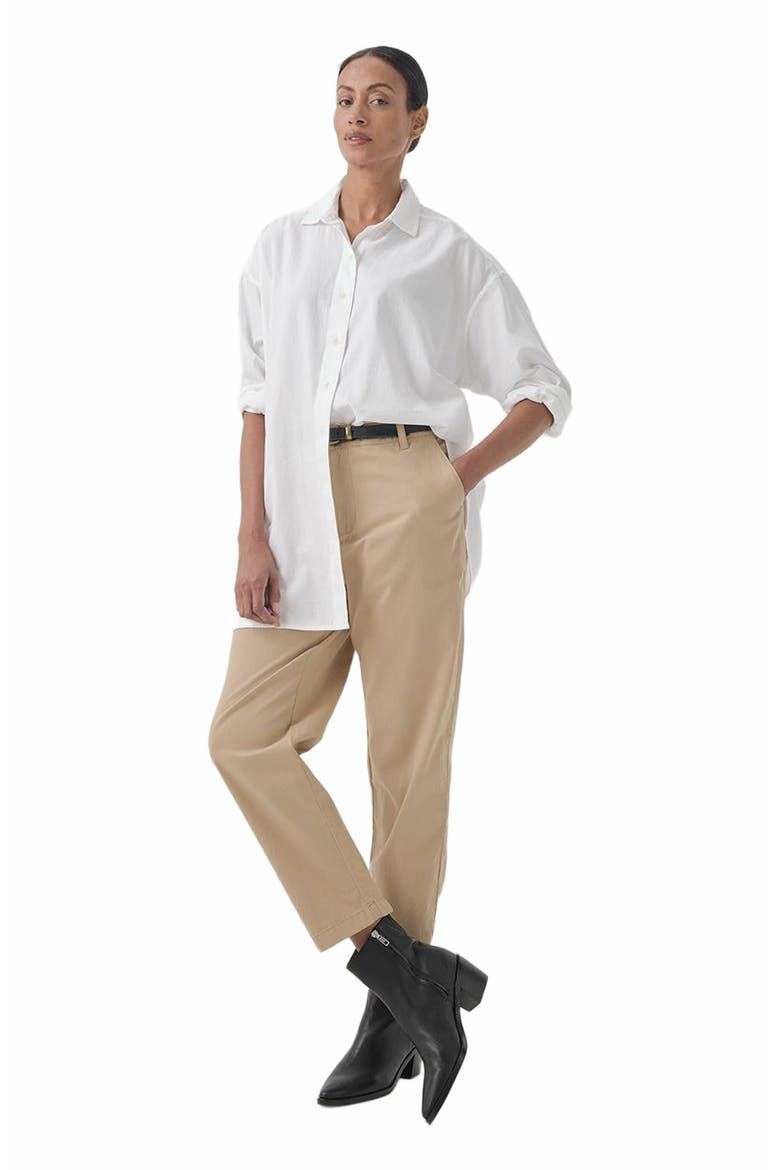 Organic Cotton Sunset Lightweight Cotton Oversized Shirt, Alternate, color, White