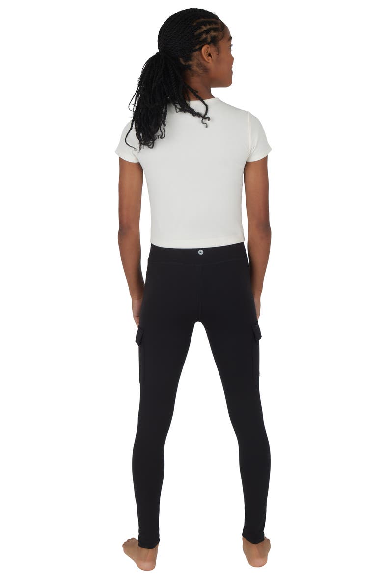 Kids' 2-Pack Cargo Pocket Leggings, Alternate, color, BLACK/ BLACK
