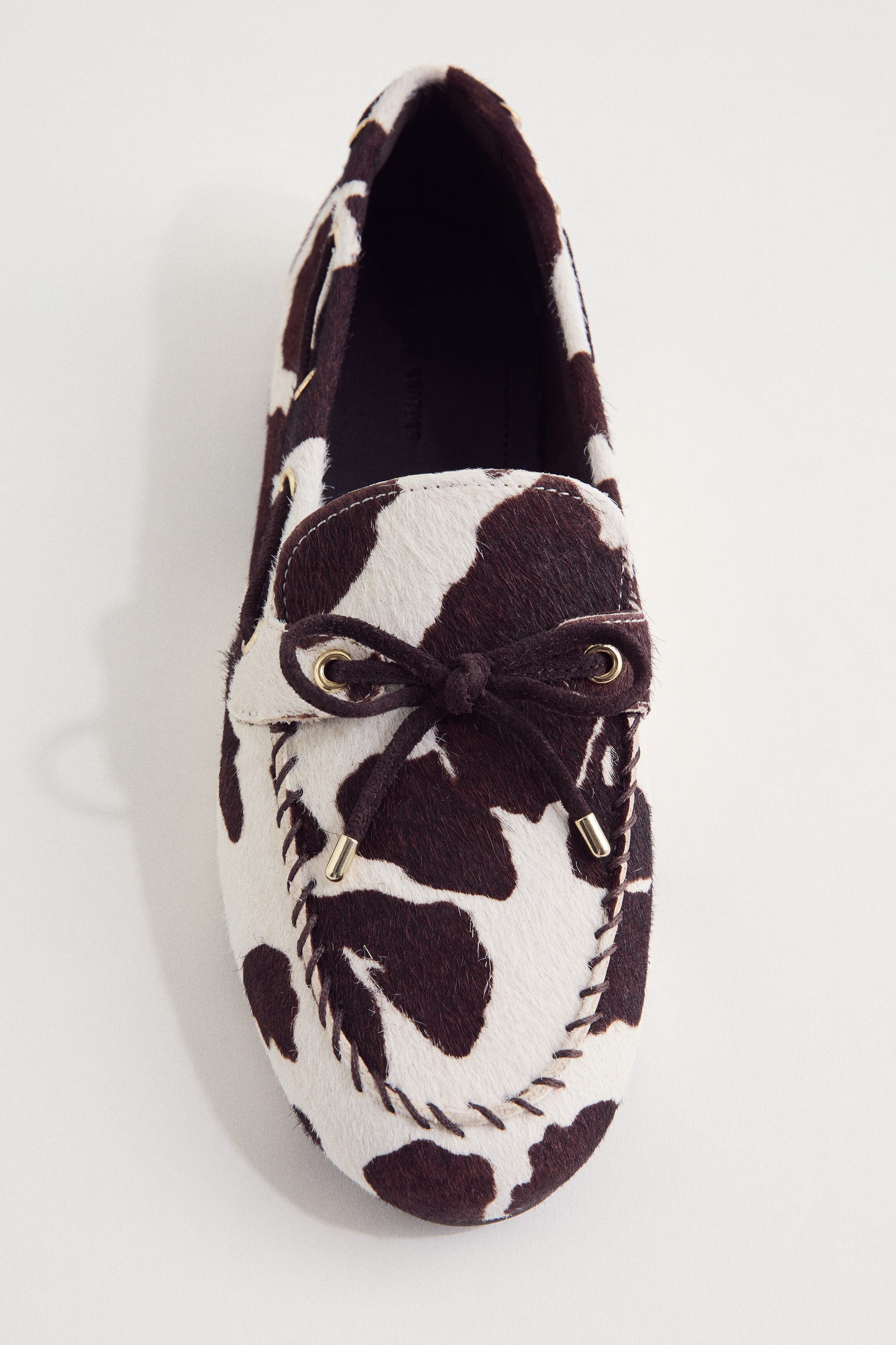 H&M Deck Shoes, Alternate, color, White/Cowhide Print