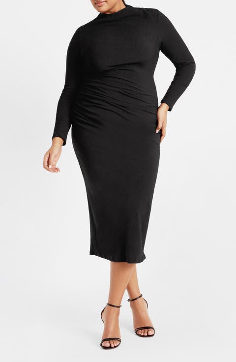 Kora Long Sleeve Dress (Plus)