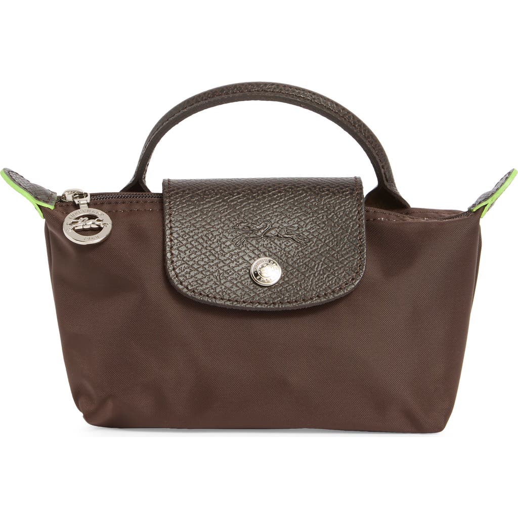 Longchamp Le Pliage Recycled Canvas Cosmetics Case In Brown