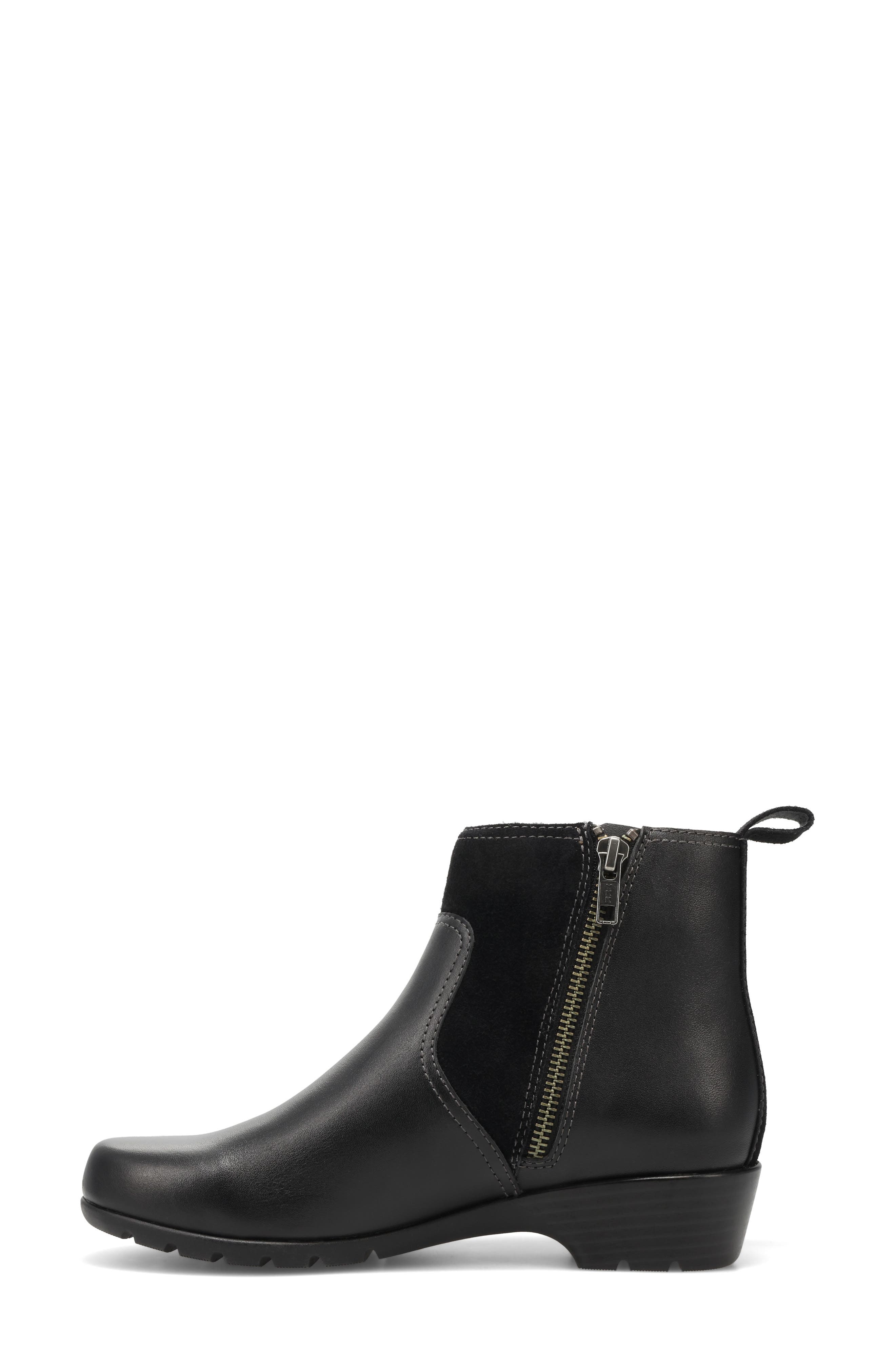 Edition Leather Bootie, Alternate, color, BLACK/ BLACK SUEDE