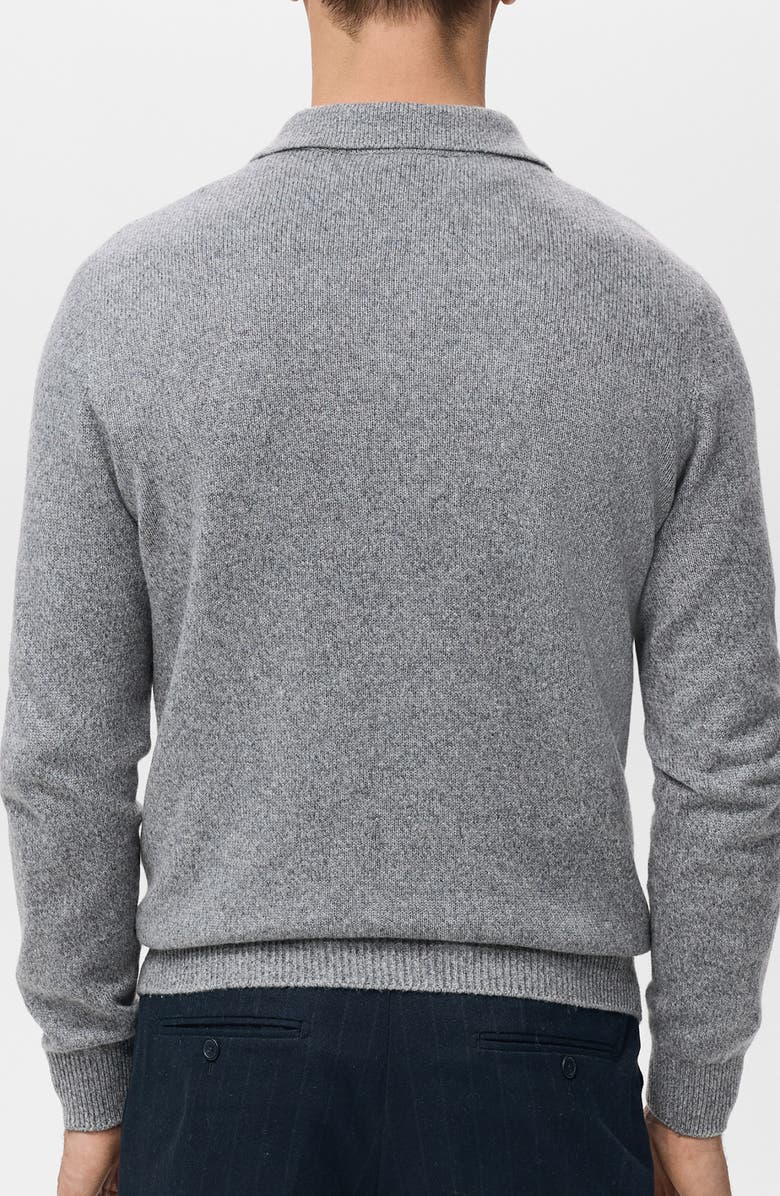 MANGO Polo Sweater, Alternate, color, Grey