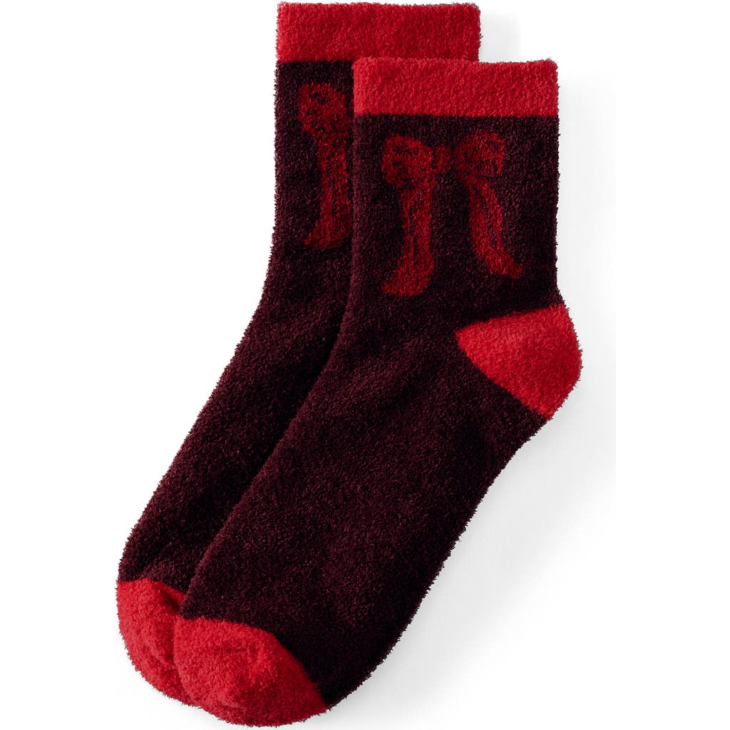 Lands' End Cozy Micro Crew Socks In Multi