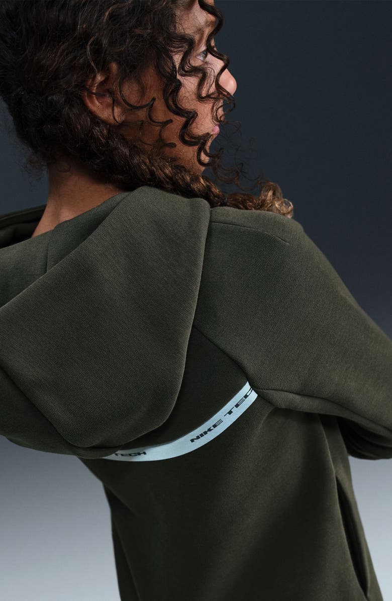 Nike Kids
 Sportswear Tech Fleece Zip-Up Hoodie, Alternate, color, Sequoia/ Black/ Black