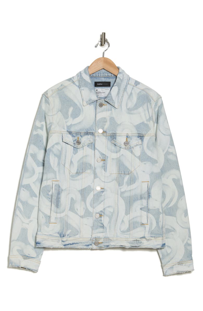 PURPLE BRAND Snake Denim Jacket, Alternate, color,