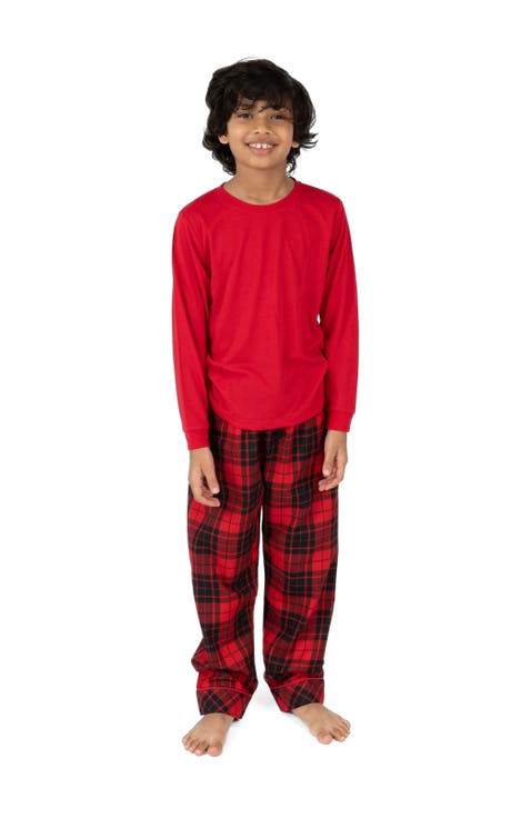 Kids Flannel Printed Holiday Pajama Set (Toddler, Little Kid & Big Kid)