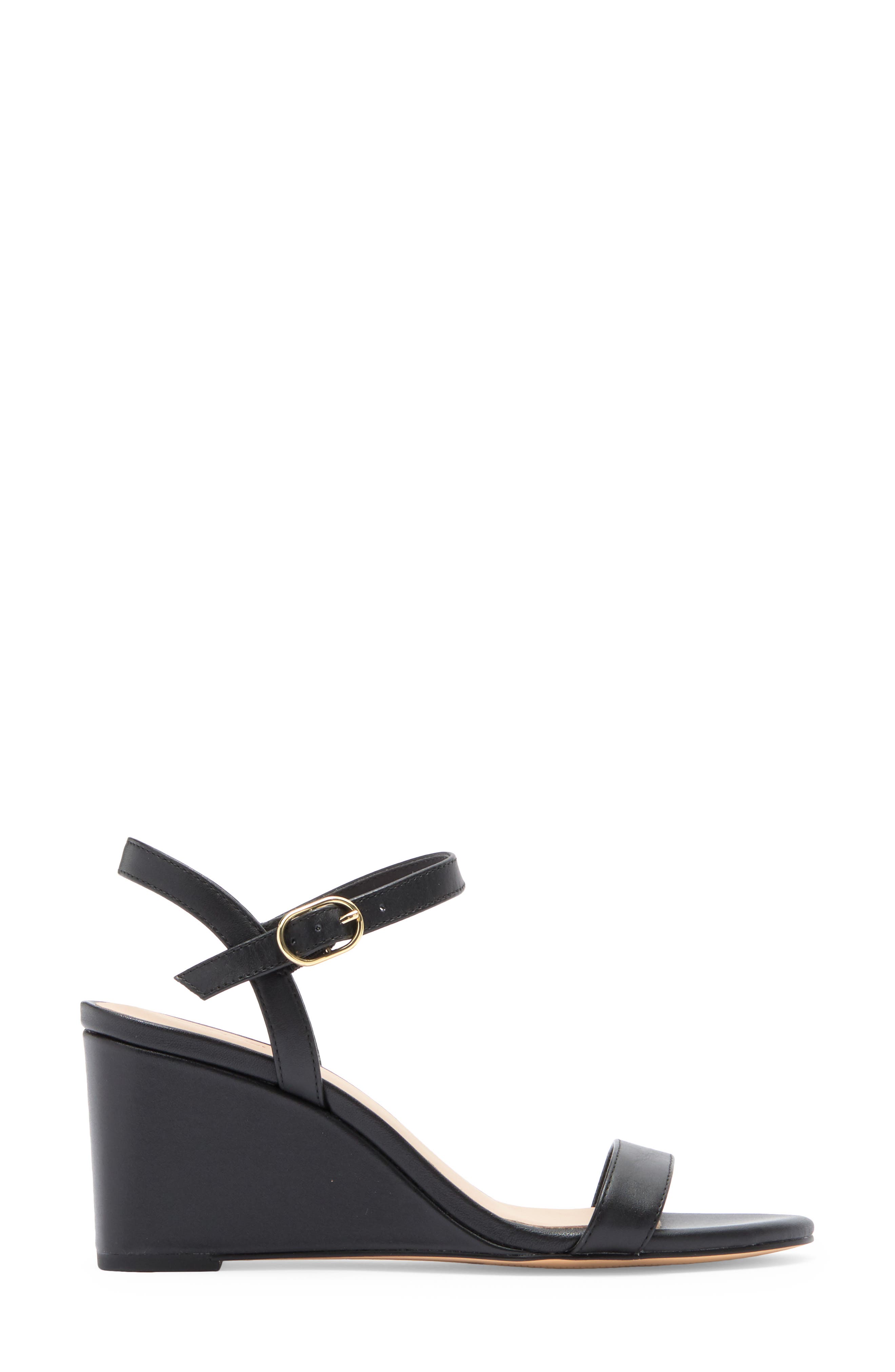 Dancer 75 Wedge Sandal, Alternate, color, BLACK