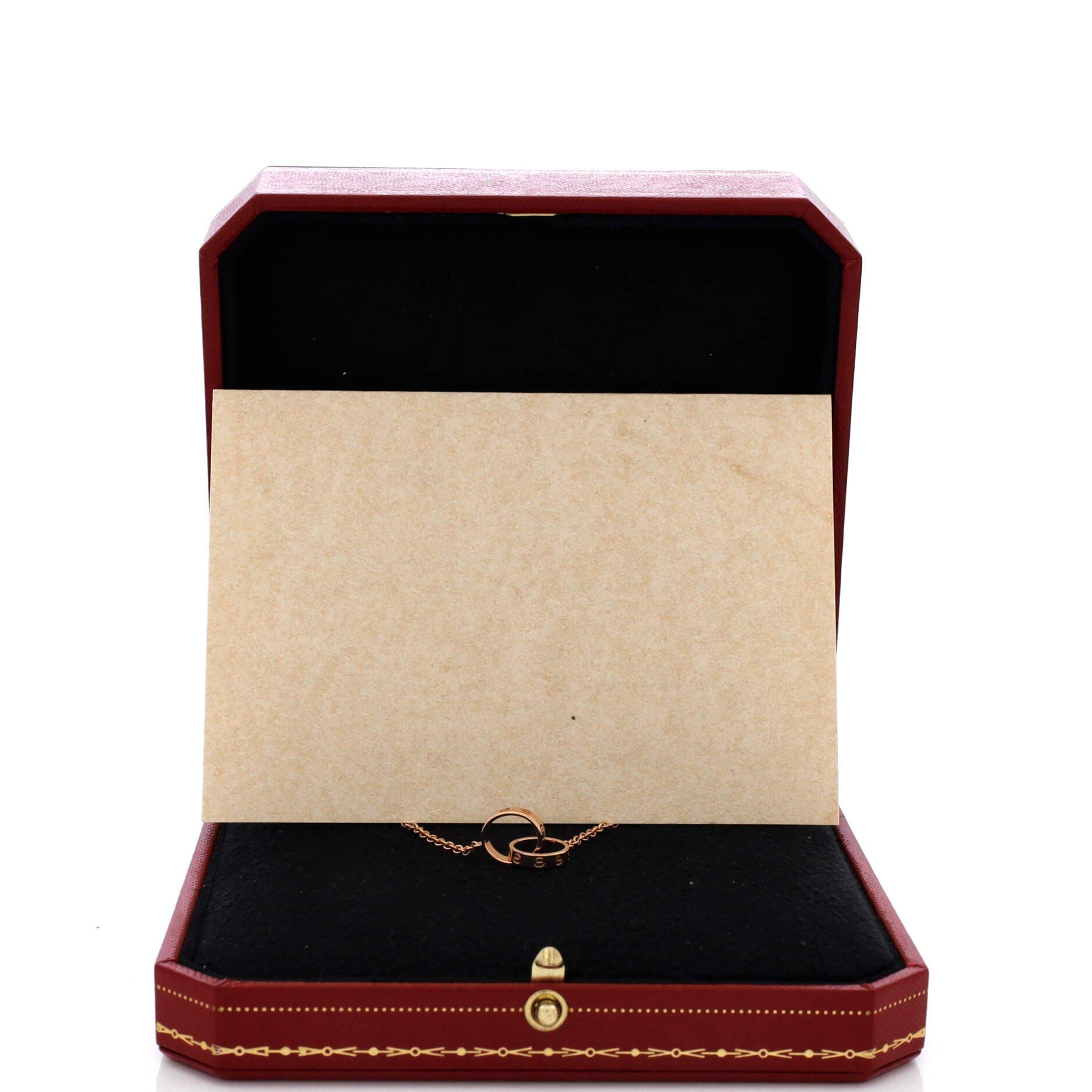 Love Interlocking Necklace 18K Rose Gold, Alternate, color, Metallic Gold