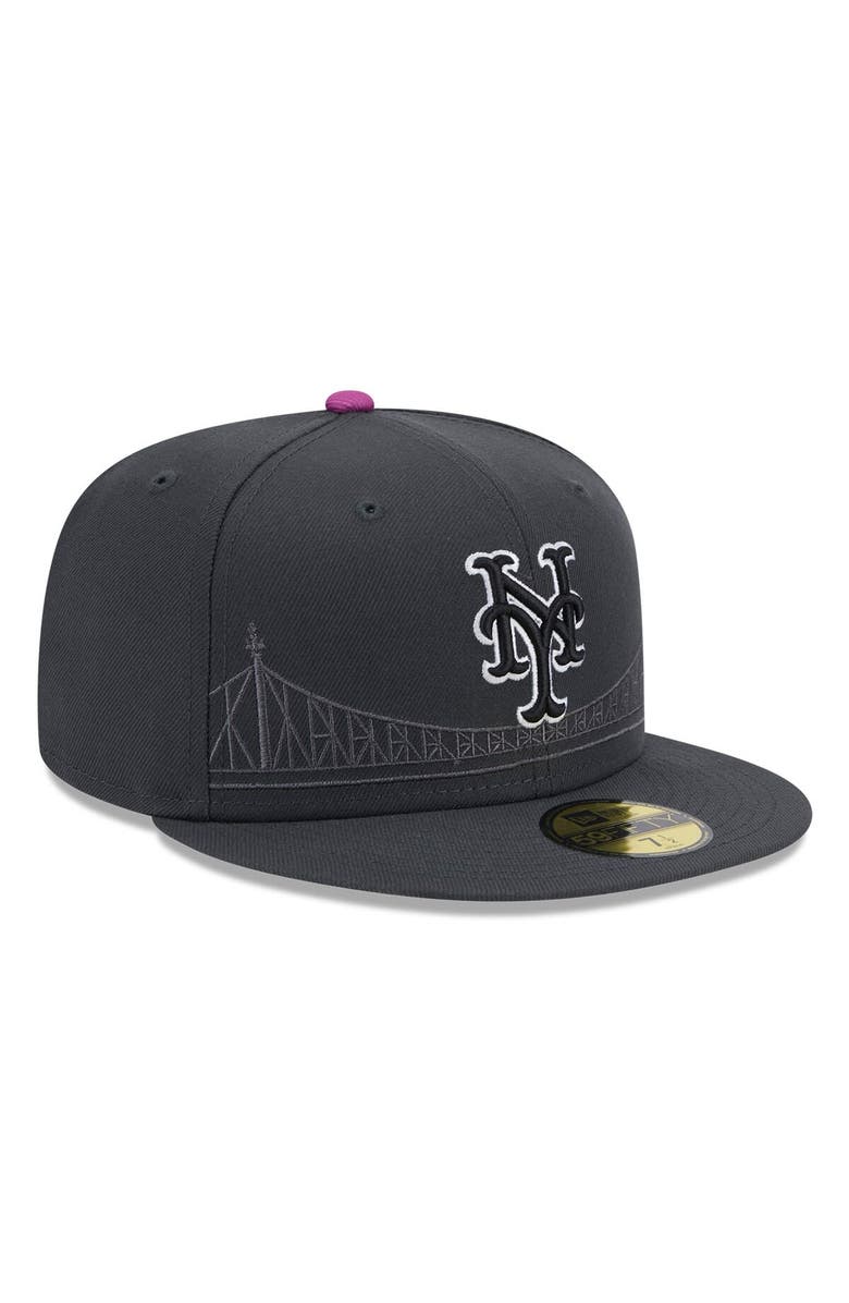New Era Men's New Era Graphite New York Mets 2024 City Connect 59FIFTY Fitted Hat, Alternate, color, 