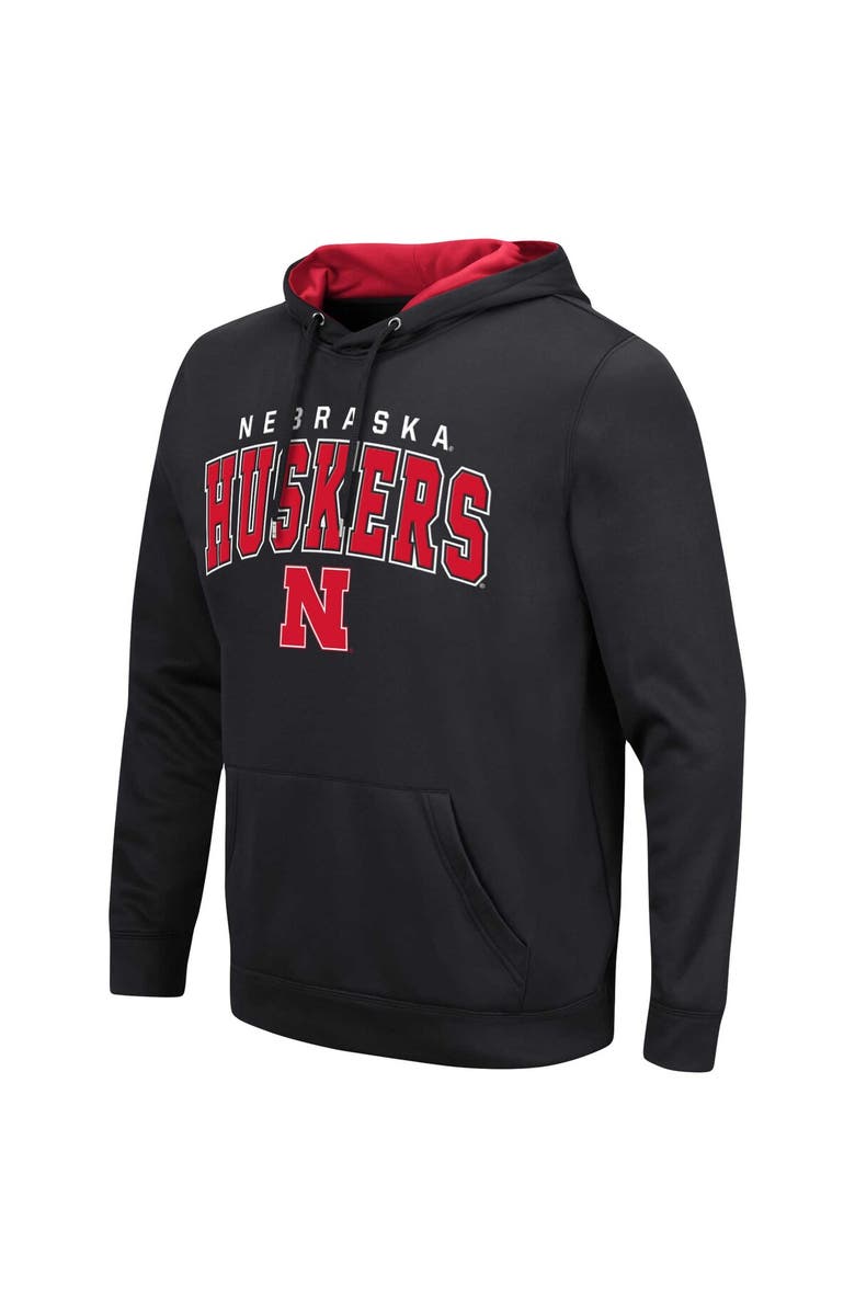 COLOSSEUM Men's Colosseum Black Nebraska Huskers Resistance Pullover Hoodie, Alternate, color, Black