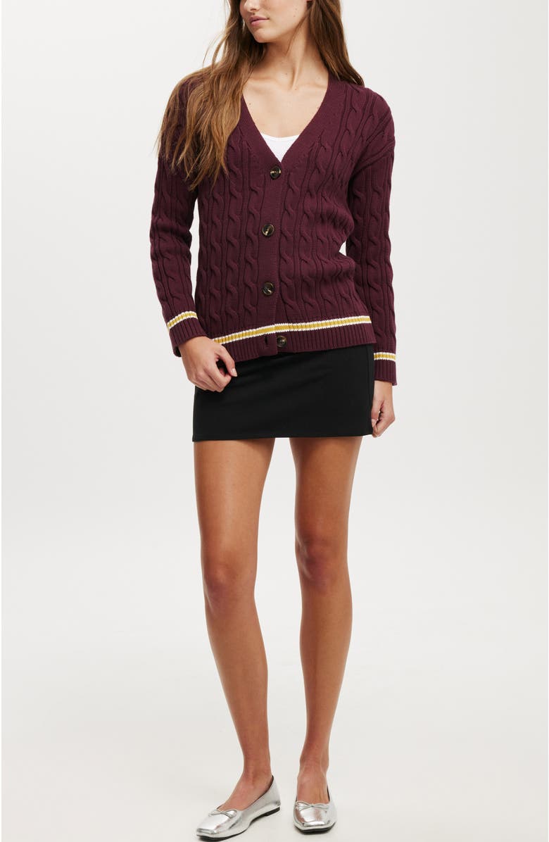 Cotton On Women's Varsity Cardigan, Alternate, color,