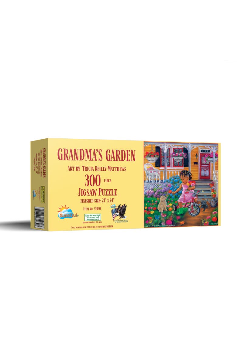 Grandma's Garden 300 piece Jigsaw Puzzle for Adults, Main, color, Multicolor