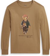 Polo Ralph Lauren Kids' Polo Bear Graphic Long Sleeve T-Shirt
