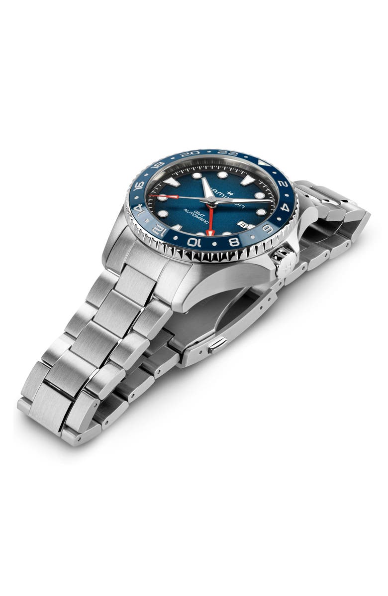 Hamilton Scuba GMT Bracelet Watch, Alternate, color, Blue