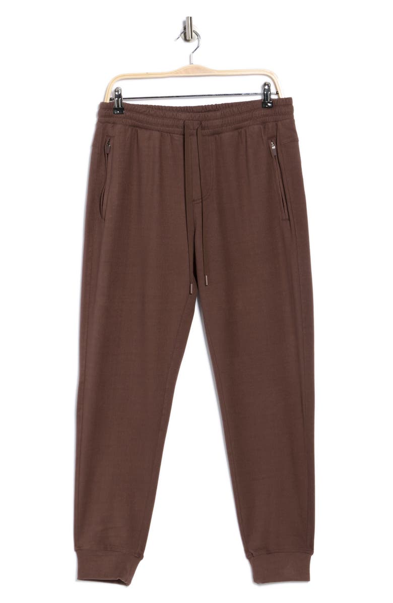 90 DEGREE BY REFLEX Ultra Mélange Fleece Joggers, Alternate, color, Classic Brown