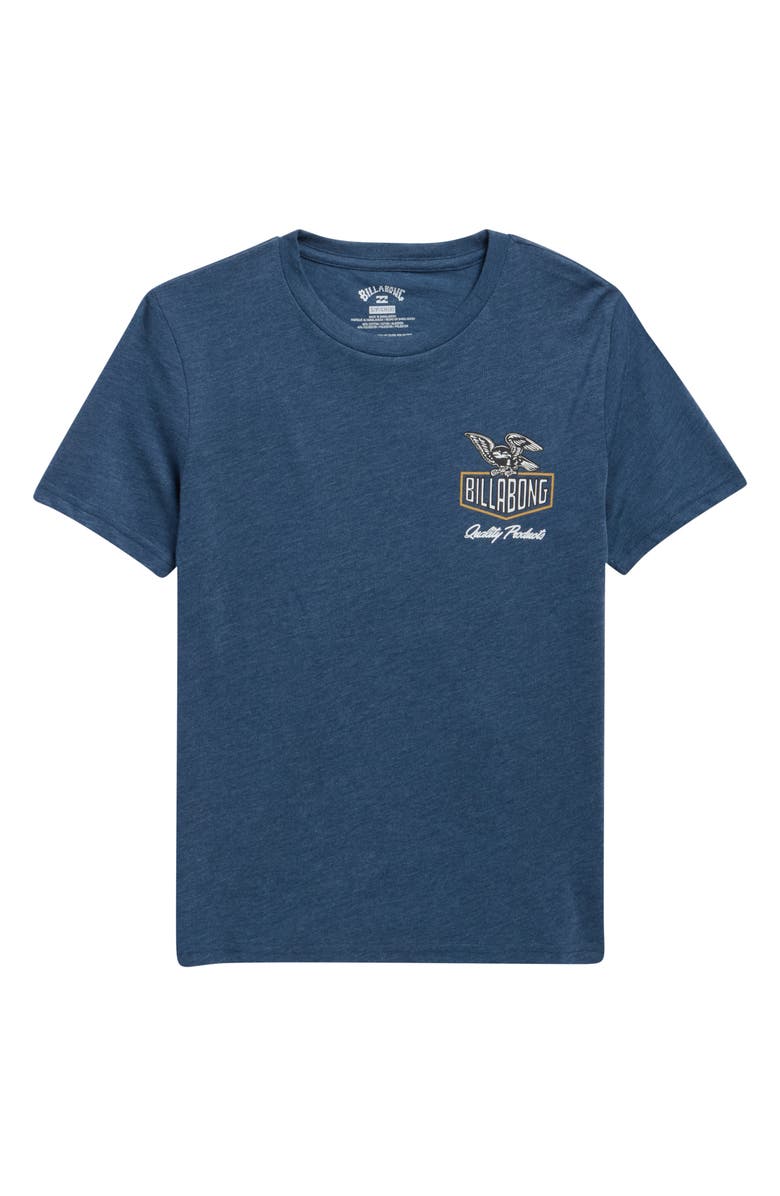 Billabong Kids' Roadies Graphic T-Shirt, Main, color, Denim Heather