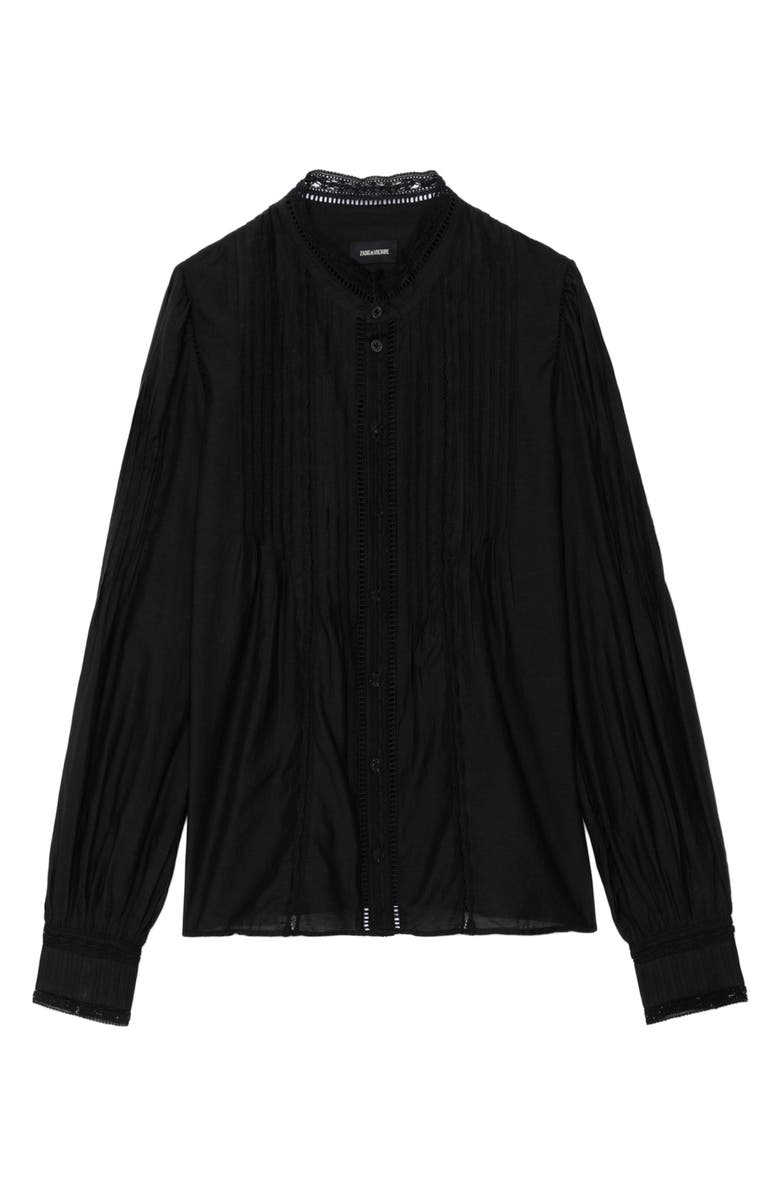 Zadig & Voltaire Timz Tomboy Button-Up Shirt, Alternate, color, Black