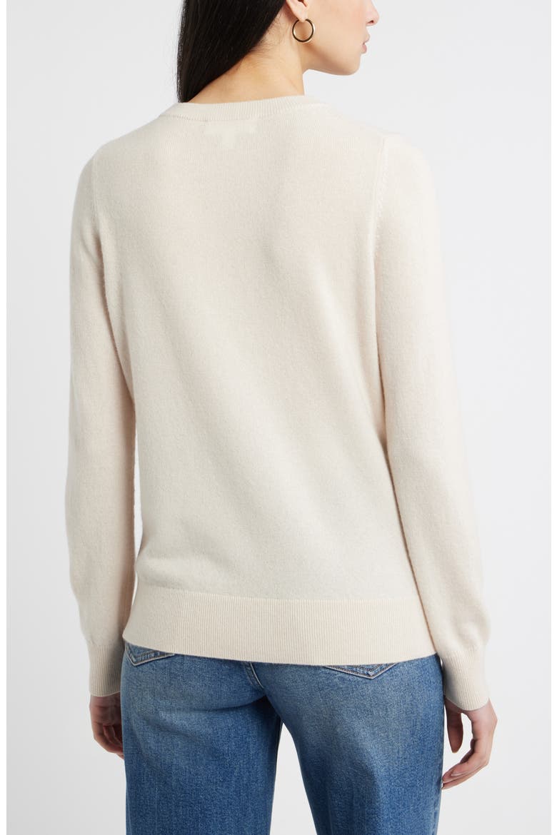 Crewneck Cashmere Sweater, Alternate, color, BEIGE BEACH